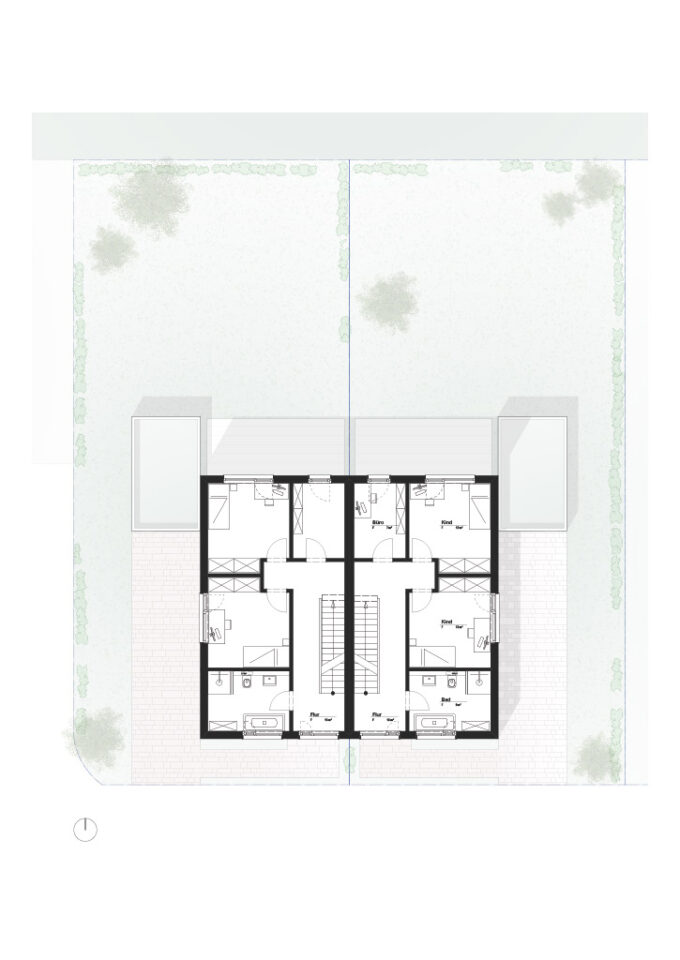 Kubushaus Duplex Lagenplan Etage 2