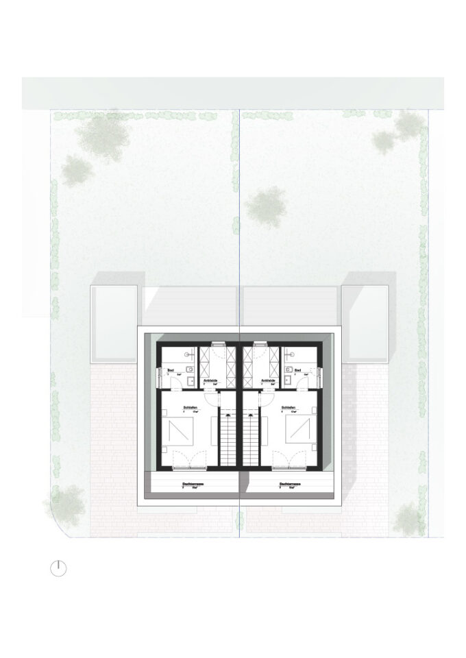 Kubushaus Duplex Lagenplan Etage 3